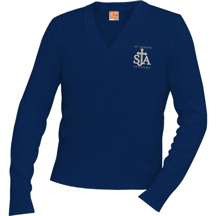 Picture of Navy SJA V-Neck Pullover Sweater