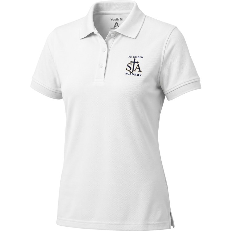Picture of SJA White Girl Smart-Dry Short Sleeve Contour Polo