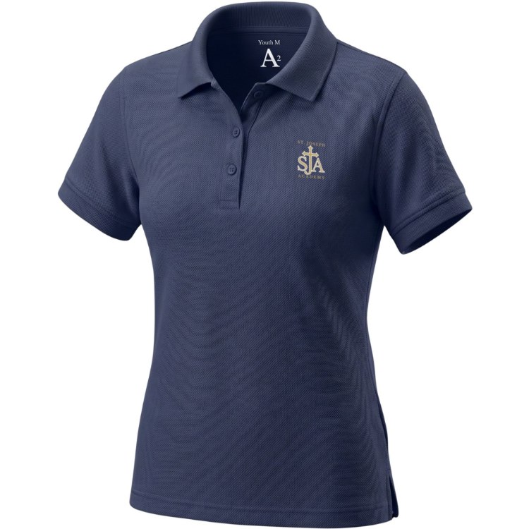 Picture of SJA Navy Girl Smart-Dry Short Sleeve Contour Polo